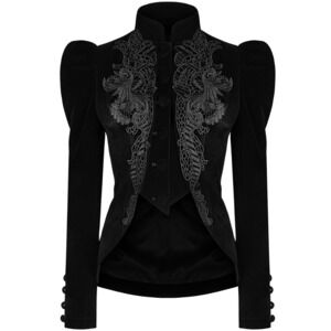 Punk Rave Velvet Jacket 3XL Corset Tie Gothic Victorian Steampunk Vampire Black